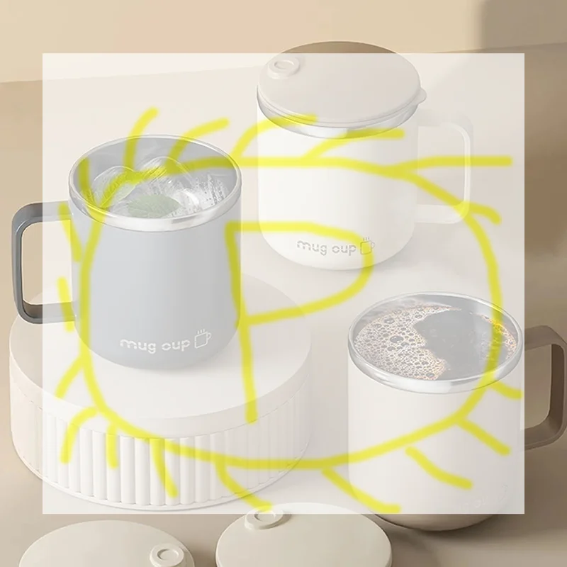 

❀❀❀❀Stainless Steel Milk Coffee Mug With Handle&Llid