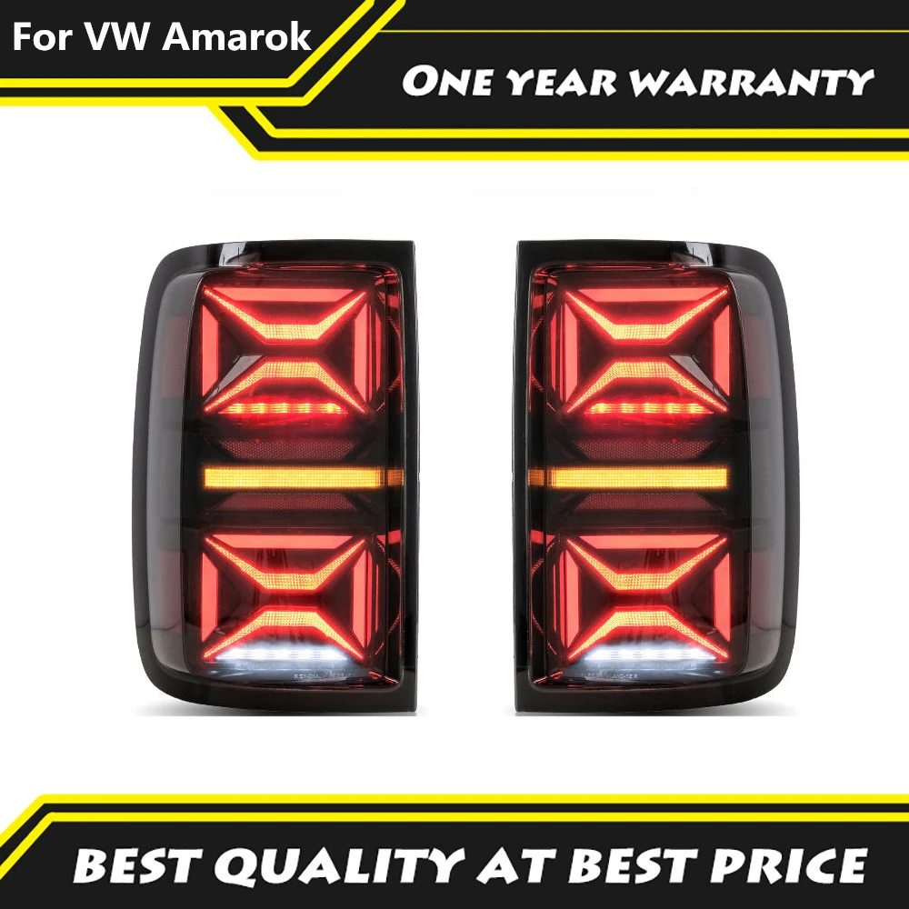 1Pair Car LED Rear Lamp Lights Fit For VW Amarok V6 2010-2020 Taillight LED DRL Dynami Signal Brake Reverse auto Accessories