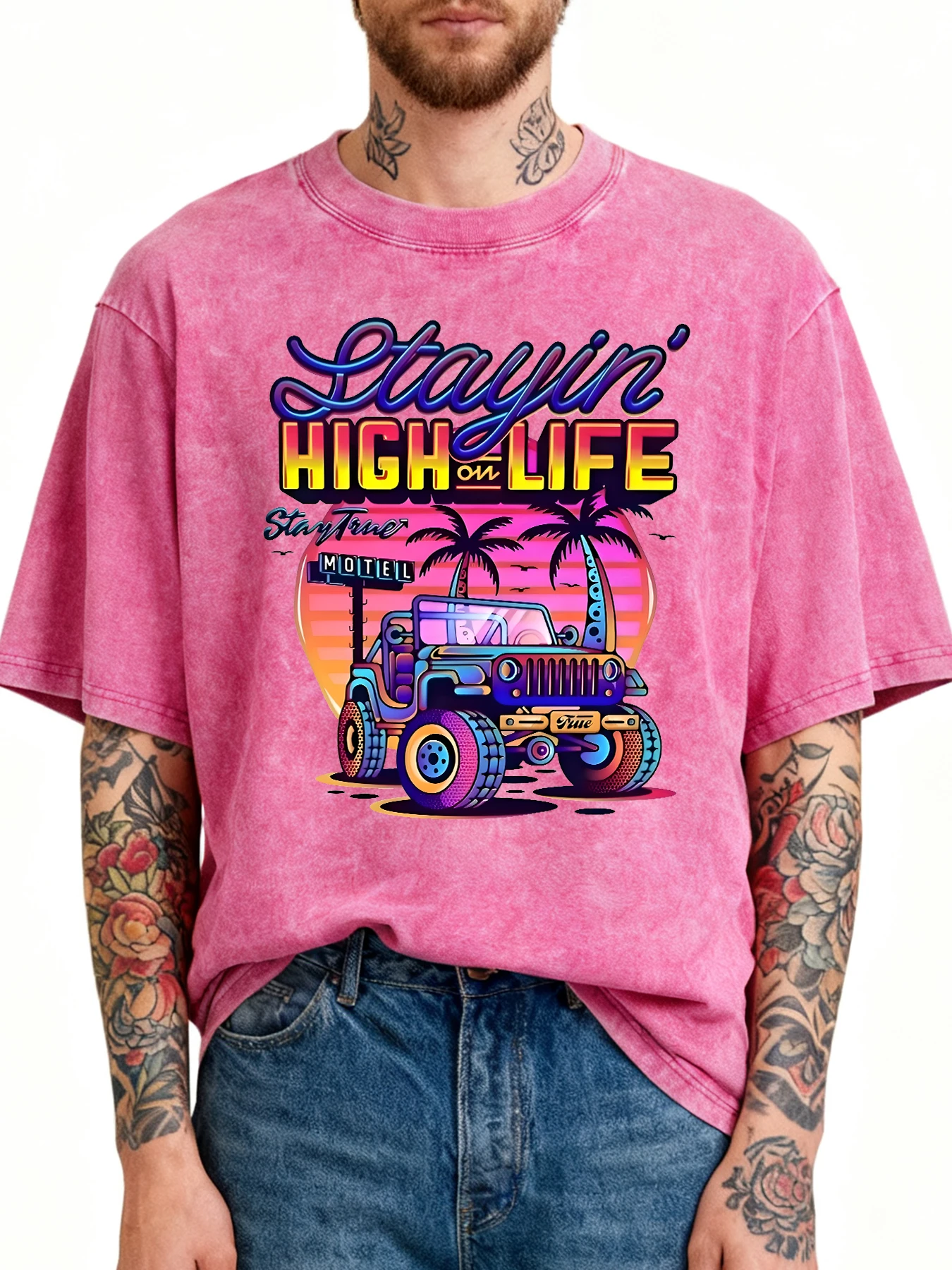 

Staying High On Life Print Men Soft Tee Tops Summer Casual Short Sleeve Cotton Breathable T-Shirt Hip Hop Comfortable T-Shirts