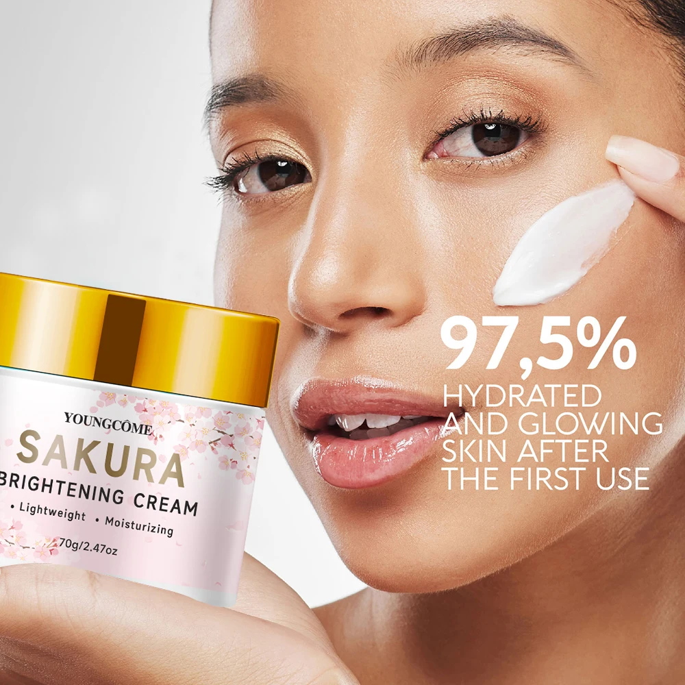YOUNGCOME Cherry Blossom Moisturizer Anti Wrinkle Anti Aging Brighten Skin Collagen Face Cream Moisturizing Whitening Face Cream