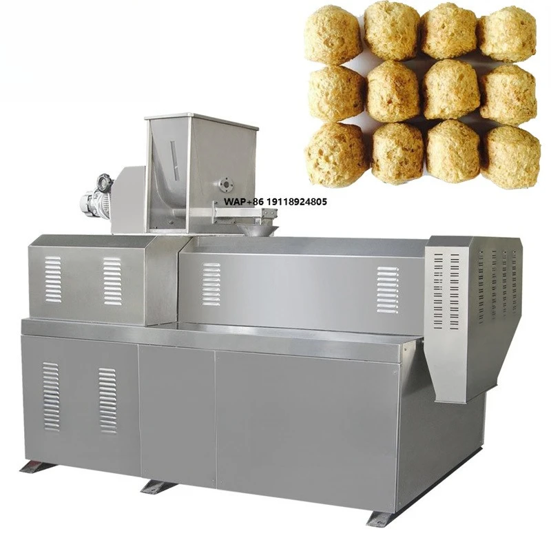 

Tvp Textured Soy Meat Protein Production Extruder Line Soya Bean Chunks Protein Making Plant Equipment