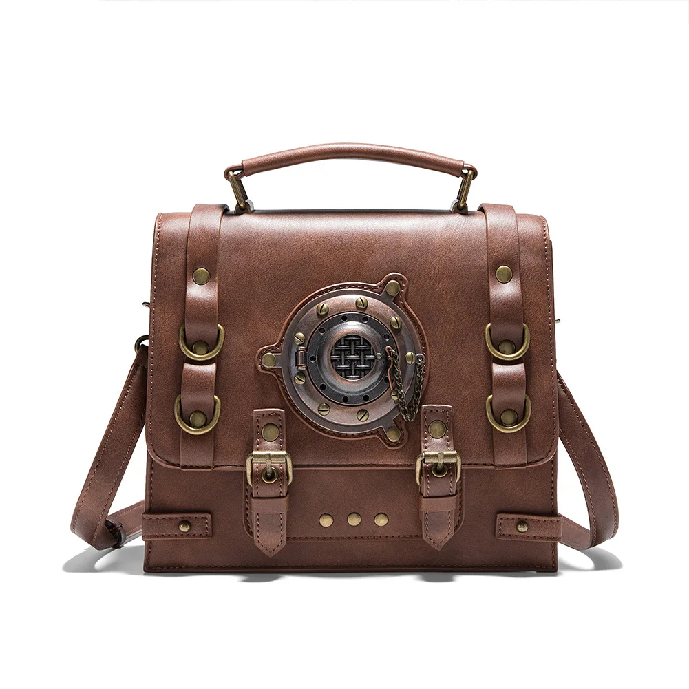 Steampunk Gear Crossbody Bags Retro Messenger Bags Gothic Shoulder Handbags Satchel Phone Pouch for Women Ladies