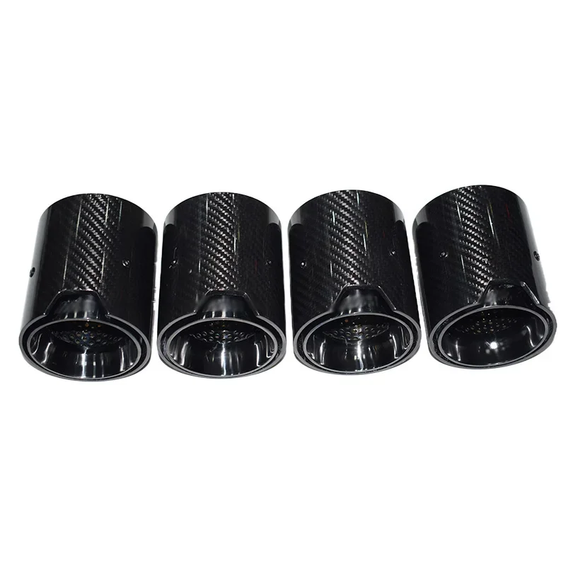 For BMW M2 F87 M3 F80 M4 F82 F83 F84 Exhaust Pipe Car Muffler Tail Pipe Upgrade 4PCS MP Carbon Fiber Black Exhaust Tip Dedicated