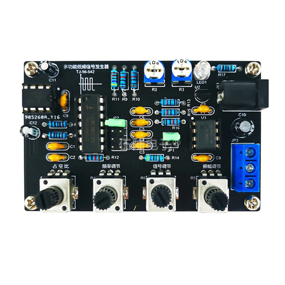 12V-15V Signal Generator Kit PCB Board Acrylic/ Shell ICL8038 Multifunctional Low-Frequency Signal Generator DIY Experiment Kit