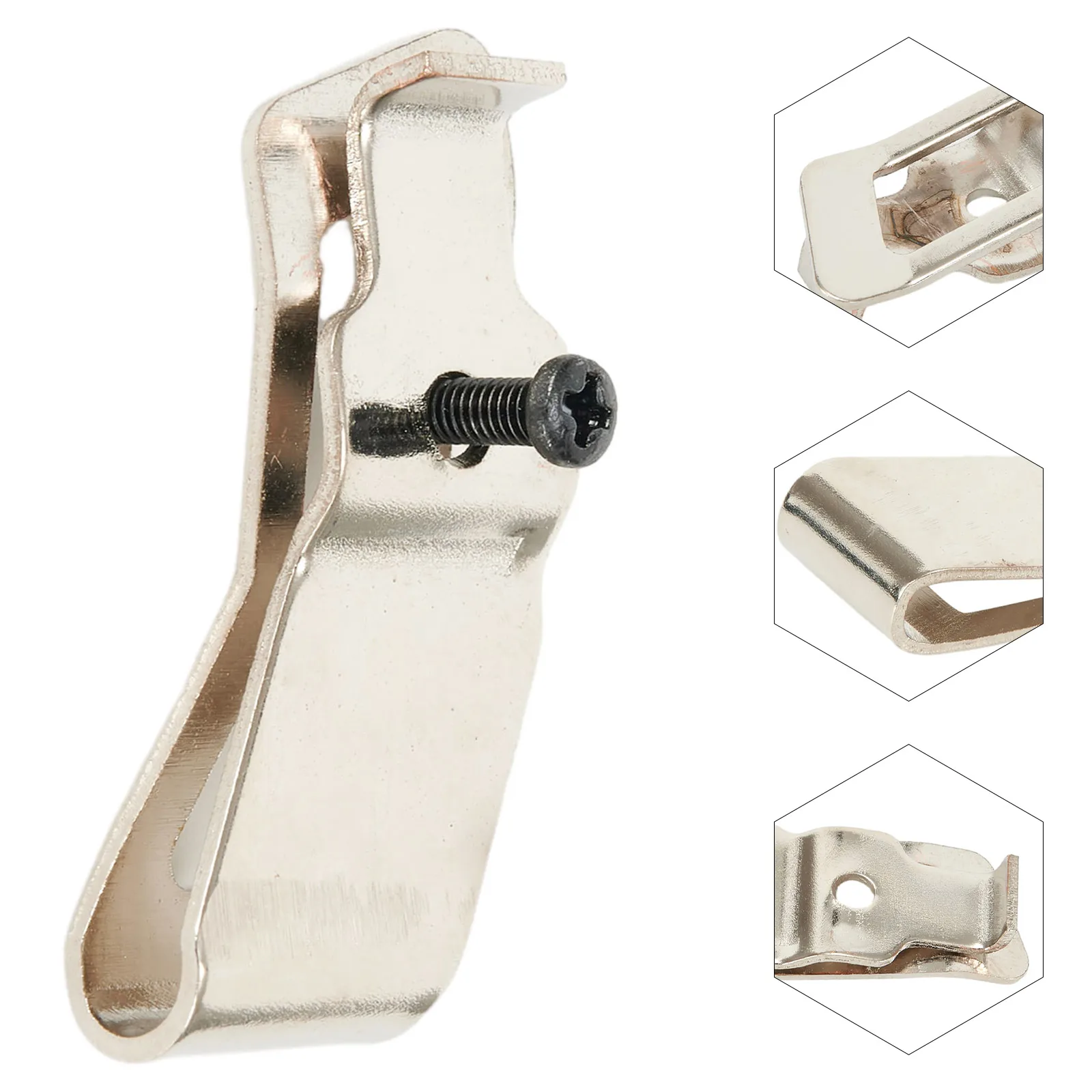 Metal Belt Clip and Screw Replacement 42700495 for Power Tool Handles Compatible with Drills Drivers and Wrenches