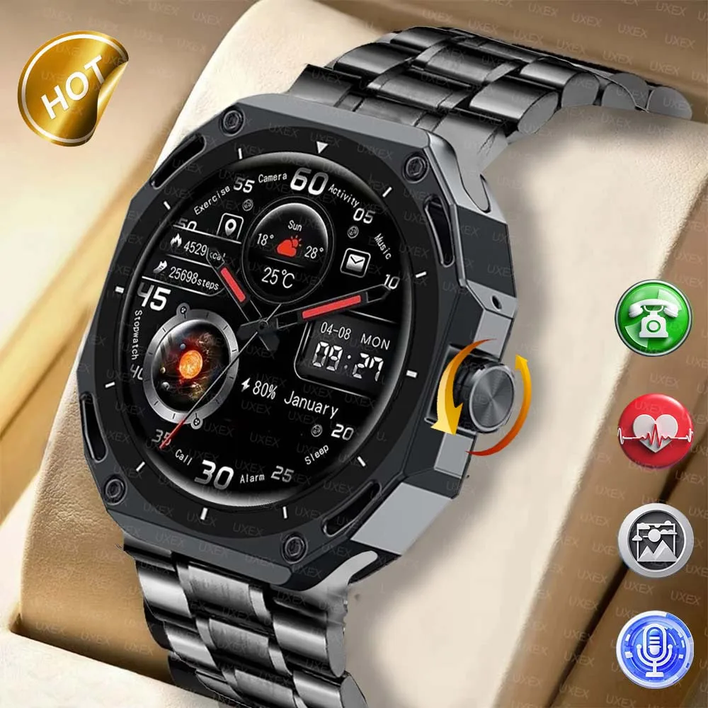 

Outdoors 2026 New Men Smartwatch 1.53 HD Display Health Tracking Bluetooth Call Voice Assistant Sports Multifunction Smartwatch