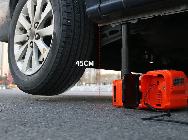 Car Electric Jack Hydraulic Floor 12V 5 Ton Air Infatable Car Floor Jack With Impact Wrench And Tire Gauge Air Pump CT06203