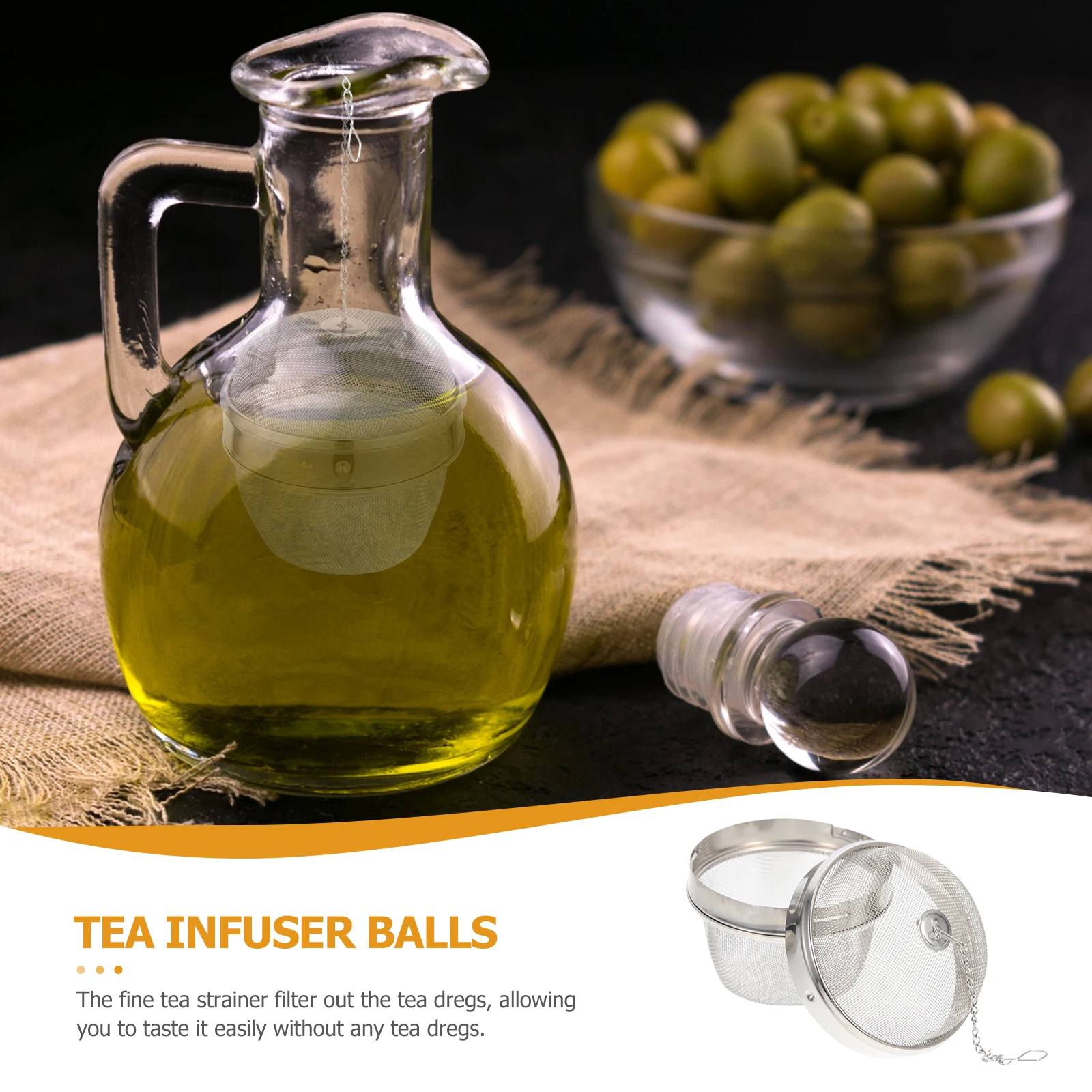 

2pcs Stainless Steel Cleaner Silver Tea Infuser Strainer Balls Leaf Mesh Jewelry Washing Basket Kitchen Bar Use Durability