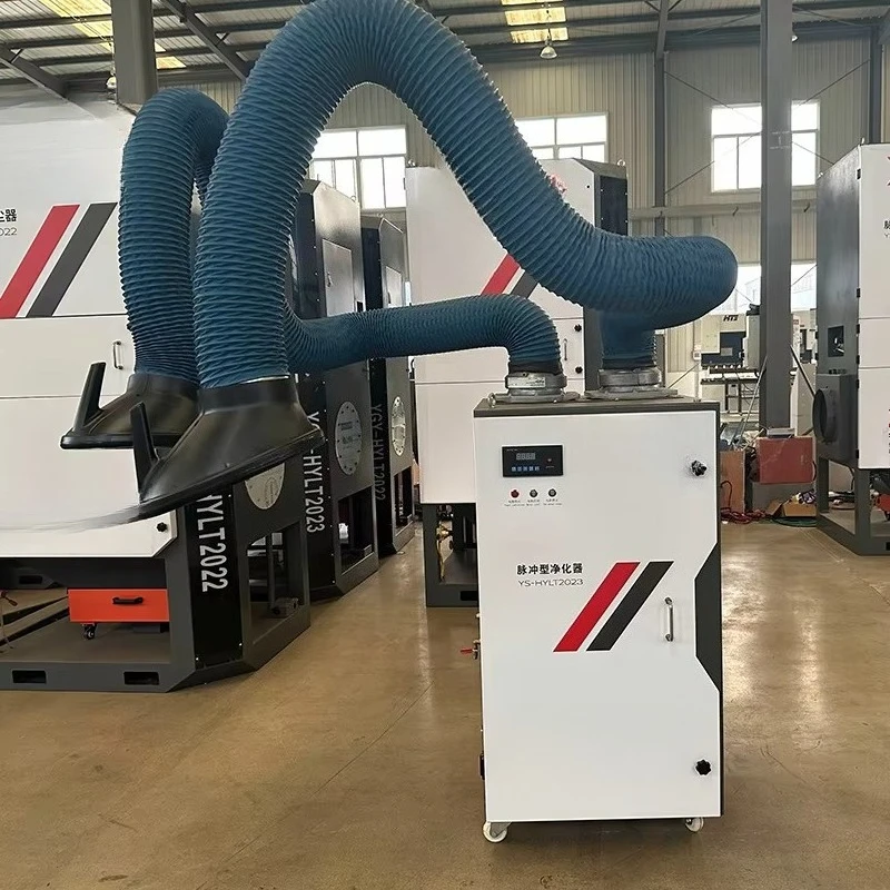 New Factory Industrial Mobile Portable Dust Collector 99.9% Filter Efficiency 2000 M/h Airflow 2.2kW Power for Welding Fume