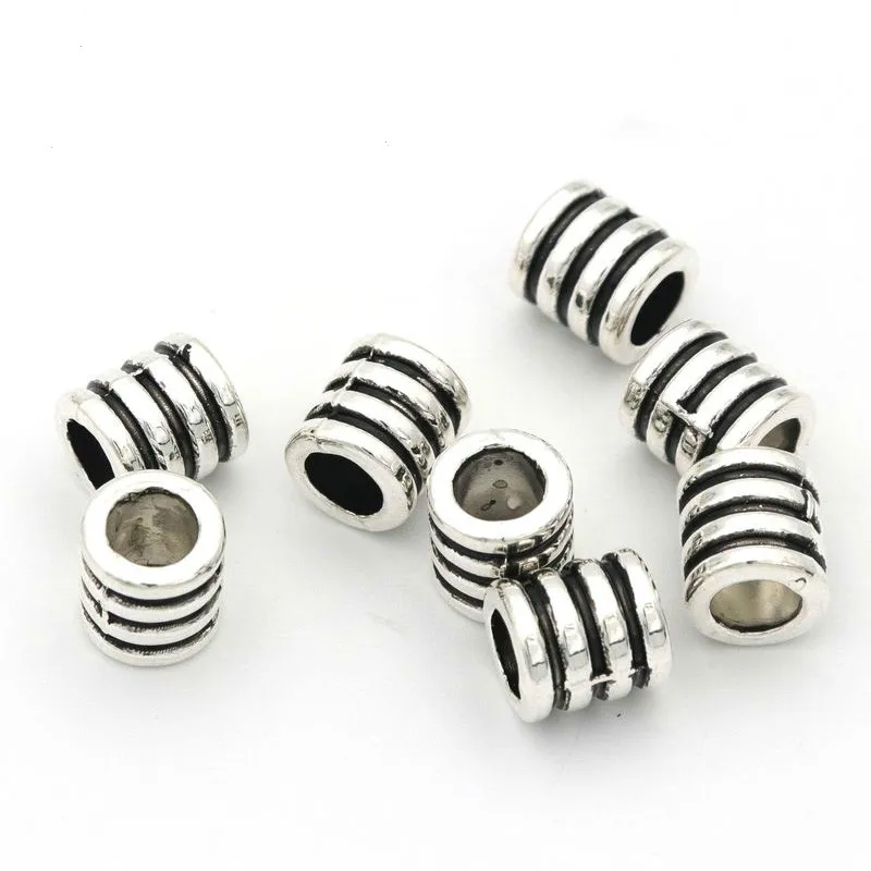 Tibetan Silver Color Ladybug Big Hole Metal Loose Spacer European Beads For Jewelry Making Diy Finding Needlework Wholesale