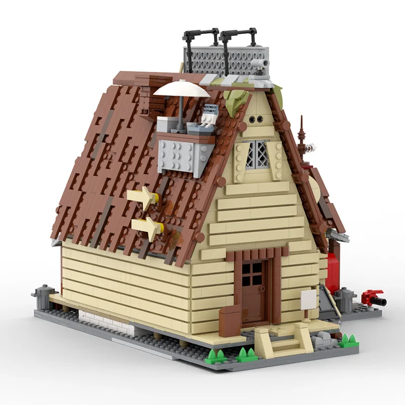 Hot Bill Seif House Building Block ชุด Gravity Falls Mystery Shack อิฐบล็อก Courtyard Cottage อาคารเฟอร์นิเจอร์ของเล่น