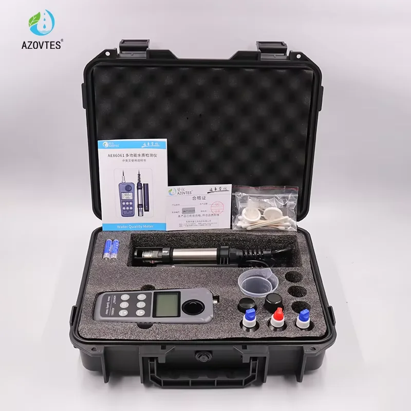 Factory Direct Sales AZOVTES AE86061 Multiparameter DO pH Nitrite Ammonia 3.5-11.0pH Water Quality Analyzer Meter 0-50