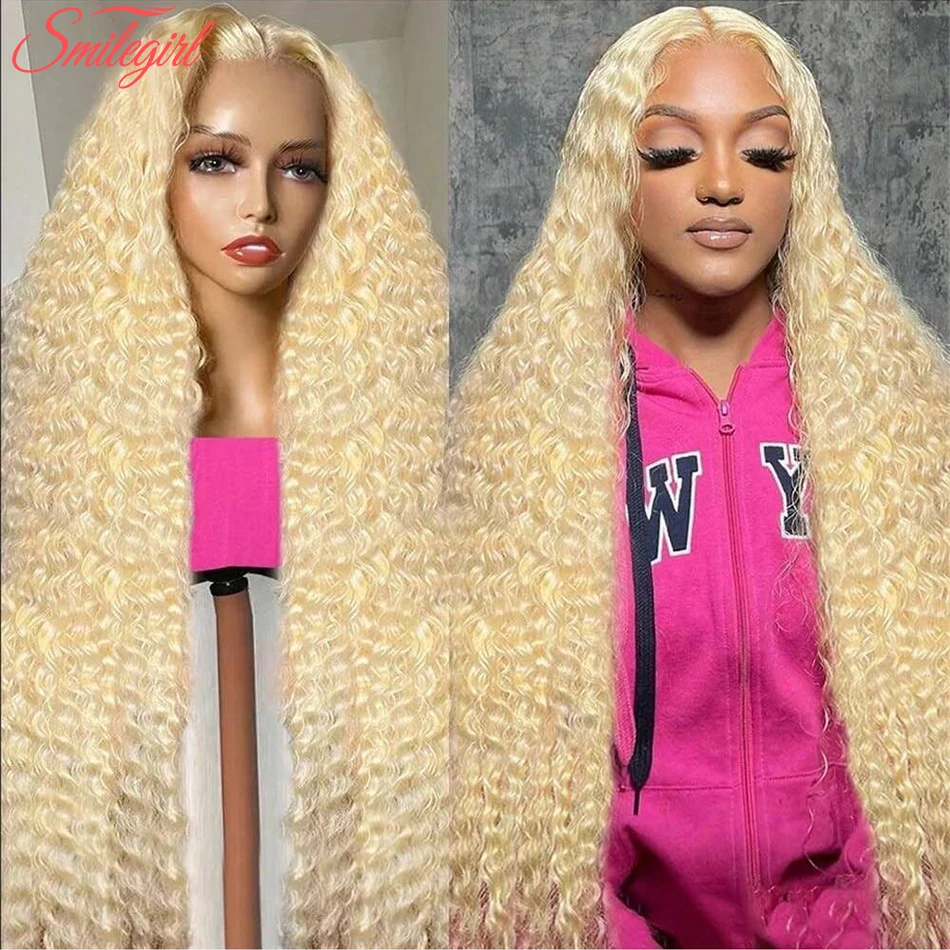 

Парик из натуральных волос 613 Curly Honey Blonde с прозрачной HD-основой 13x6/13x4, с эффектом Loose Deep Wave и Water Wave, цветные прозрачные фронтальные парики с кружевной основой