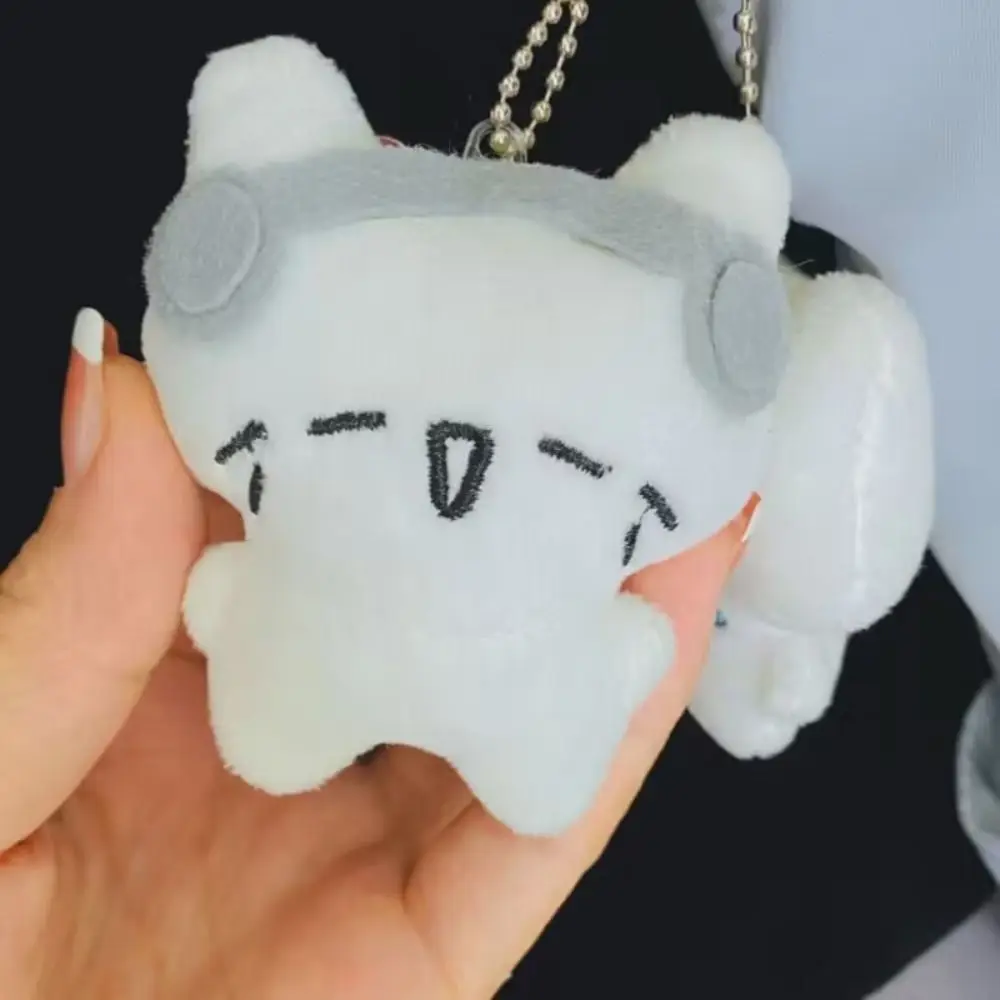 Colgante de gato de peluche de dibujos animados, auriculares, muñeca de gato, lindos colgantes de felpa, accesorios de bolsa, colgante de bolsa, llaves, accesorios