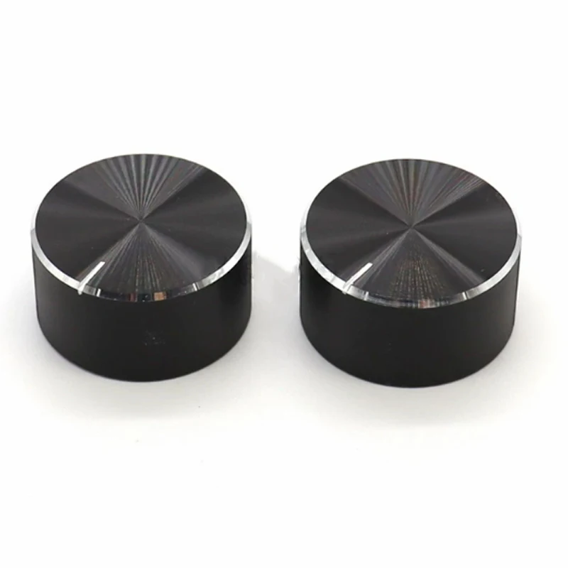 cltgxdd 1 pcs diameter 25mm 25x13mm 6mm Shaft Hole Aluminum Alloy Potentiometer Knob Black (D-axis)