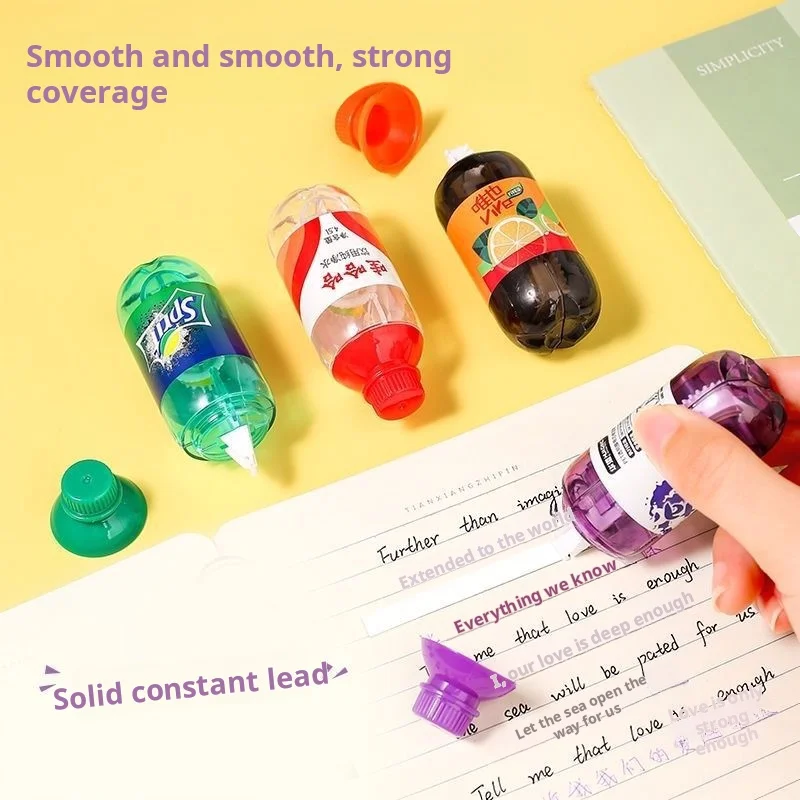 Koreanische Mini-Soda-Getränke flasche Kawaii White-Out-Korrektor praktische Korrektur Band Tagebuch kreative Cola Briefpapier Schul bedarf
