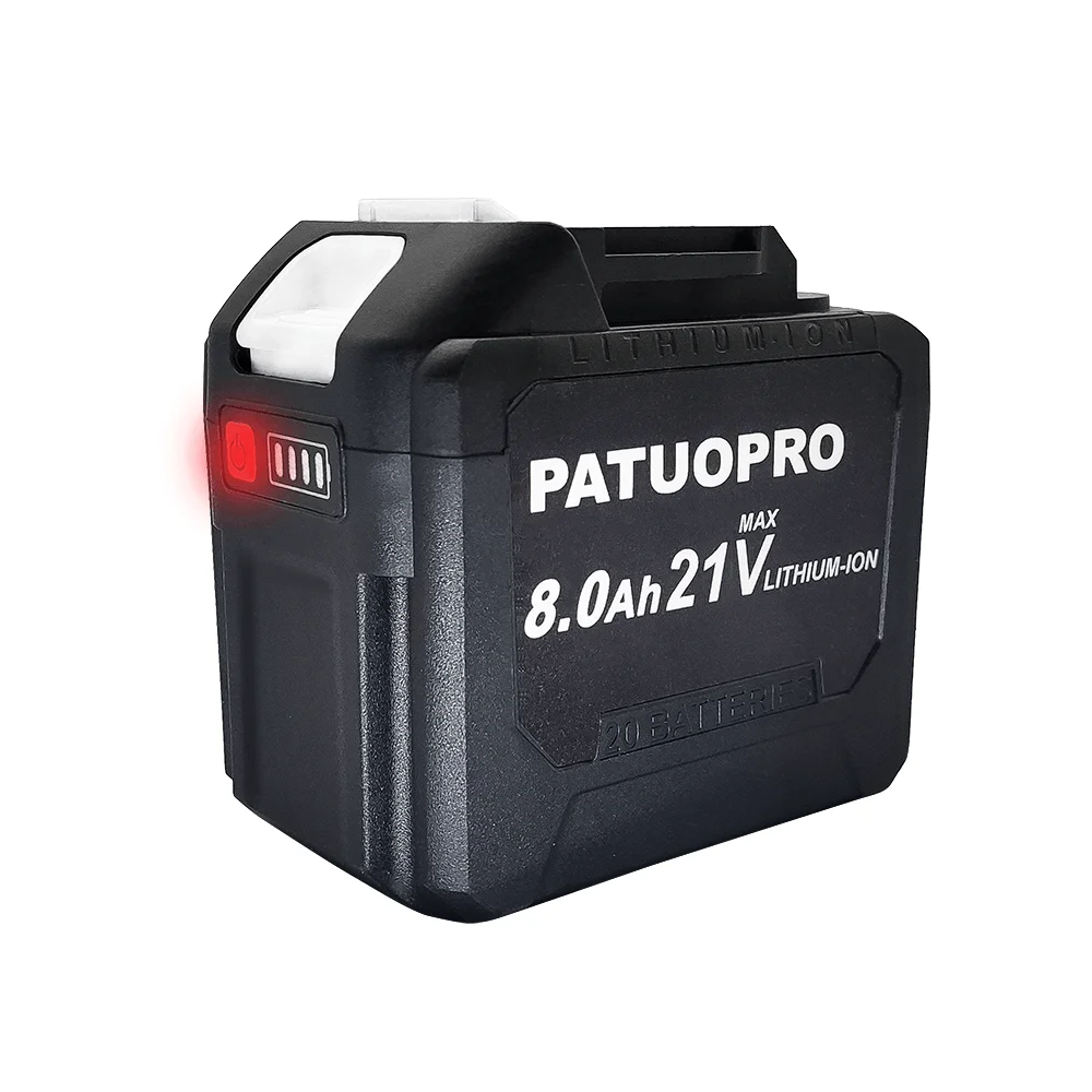 PATUOPRO 18-21V 2.0 4.0 6.0 8.0Ah Rechargeable Lithium Battery For Makita 18V Electric Wrench Saw Drill Grinder Power Tools