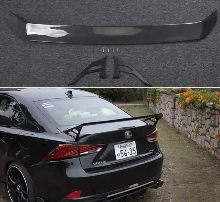 GT SPORT STYLE REAL CARBON FIBER REAR WING TRUNK SPOILER FOR Lexus IS200t IS250 IS300 IS350 2013-2020