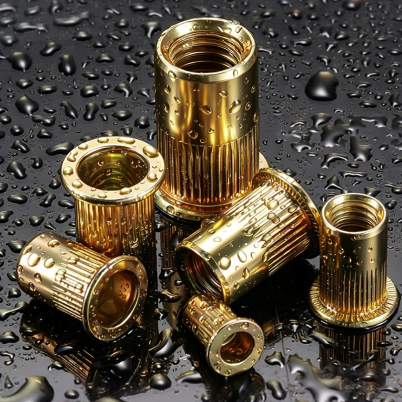 830 Piece Rivets Nut Set with Organizers Case Color Zinc Plated Threaded Inserts for Hardware Installation and Repair M4YD