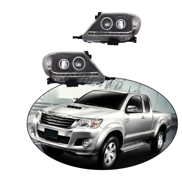 Car Front LED Lights Suit Hilux Kun 2005 2014 LED Headlights