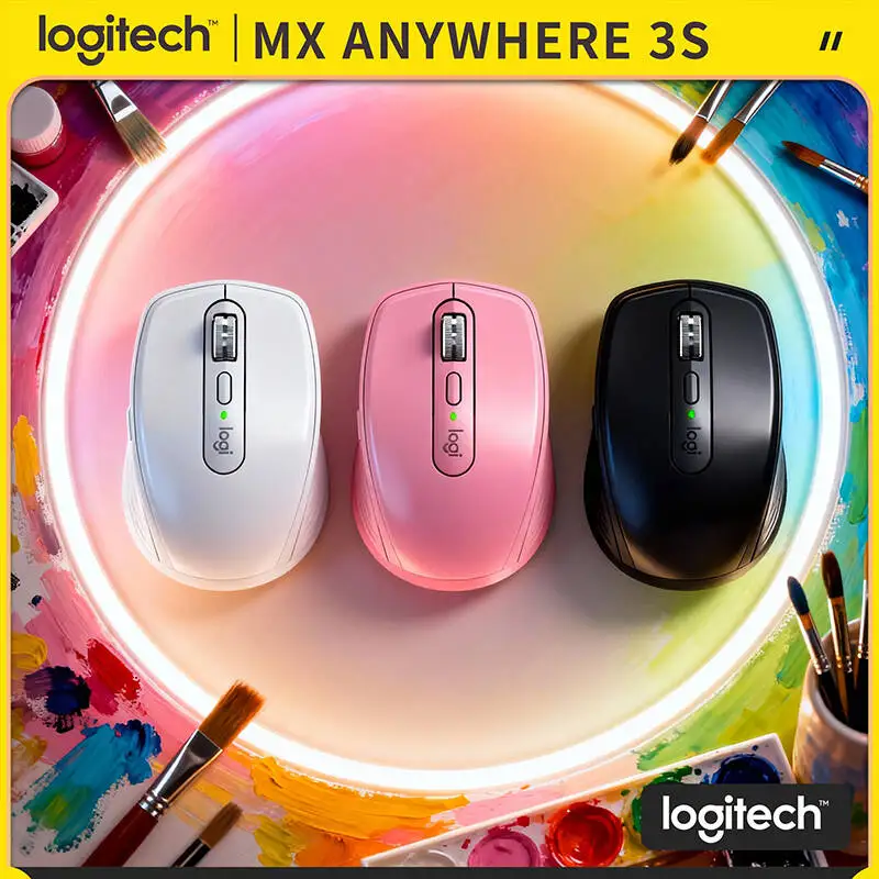 

Компактная мышь Logitech MX Anywhere 3S, эргономичный дизайн, перезаряжаемая, с быстрым прокруткой для портативных ПК Mac