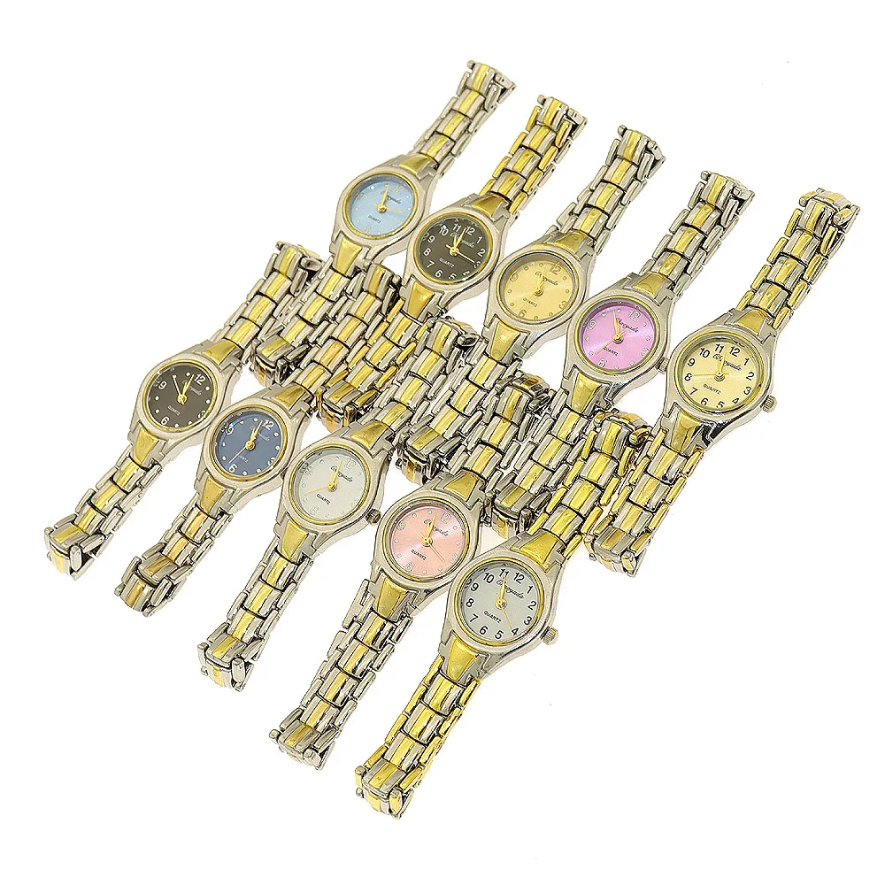 

10 шт./лот, оптовая цена, смешанный браслет, женские простые элегантные женские часы, кварцевые наручные часы, подарки, женские часы