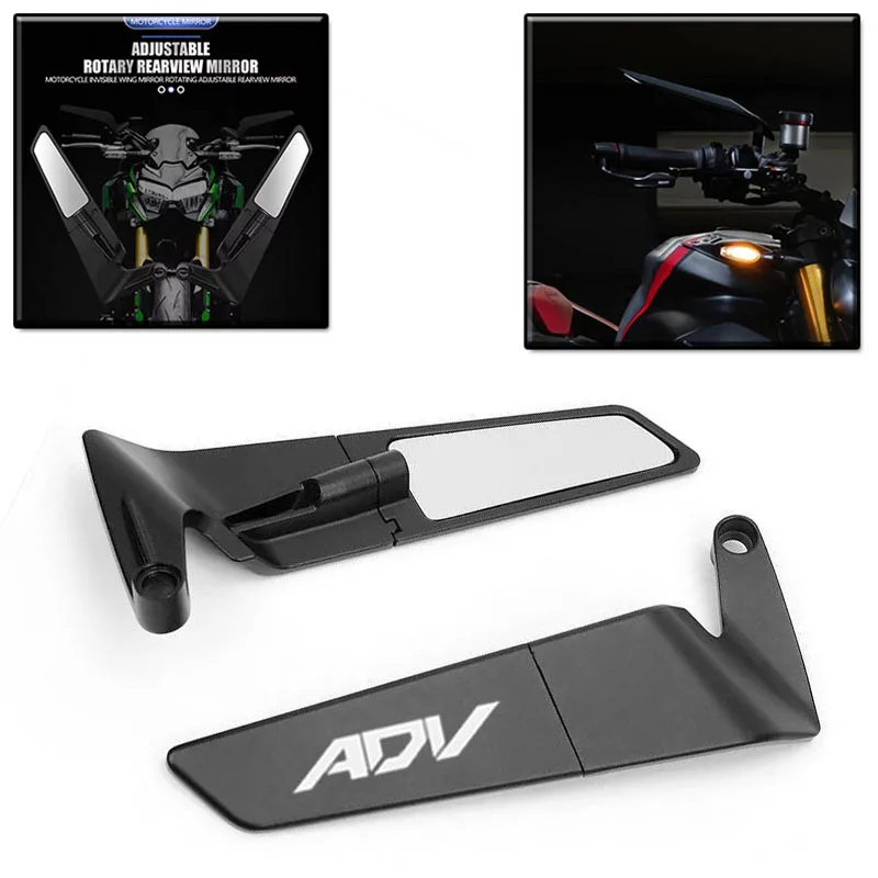 Specchietti Retrovisori in Fibra di Carbonio Stealth Winglets per Moto Honda X-ADV750 ADV 350 160 150 ADV150 ADV160 ADV350