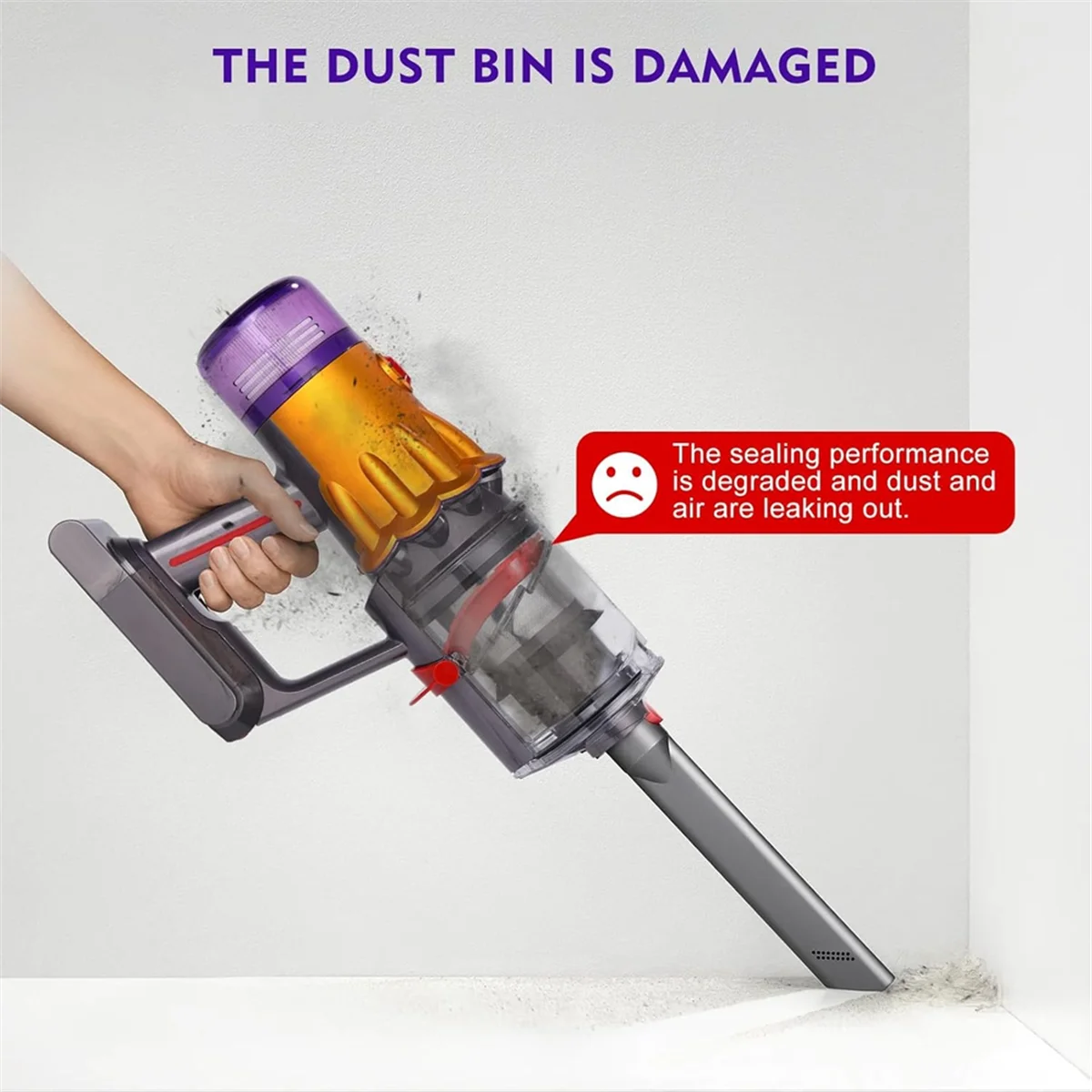 Replacement Dustbin and Filter for Dyson V10 Slim V12 Digital Slim Vacuum Cleaner Accessories Dust Bucket Collector_ABGP