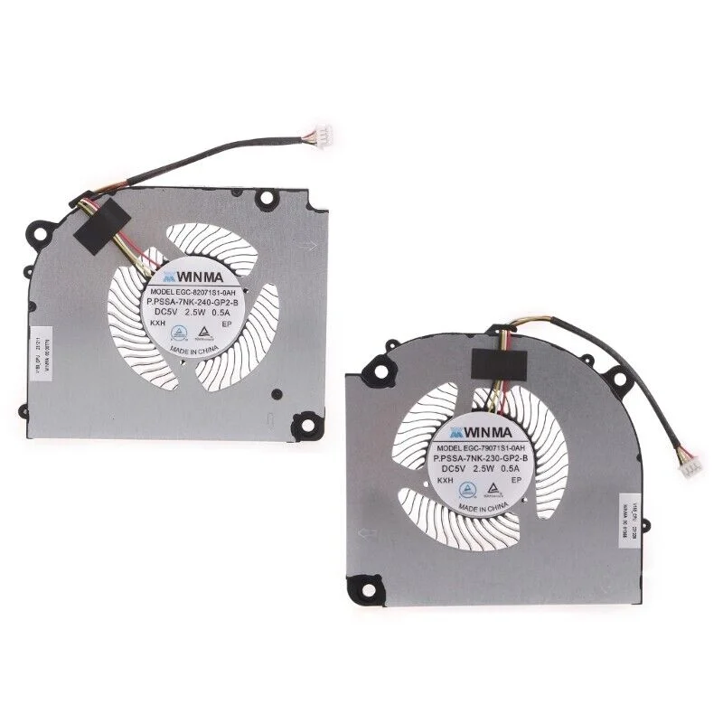 Laptop CPU+GPU Cooling Fan for Hasee Z7 Z8 G8-DA5NP DA7NP DA7NT DA5NS Series 4Pin DC5V 0.5A