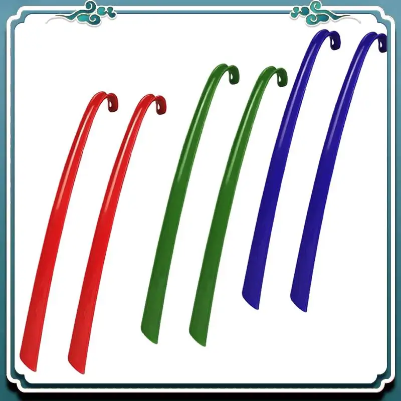 A65G-6 Pcs Hook Shoehorn Handle Shoe Helpers To Put On Your Shoes Shoe Lifting Helper Portable Shoe Horns Shoehorn Tools