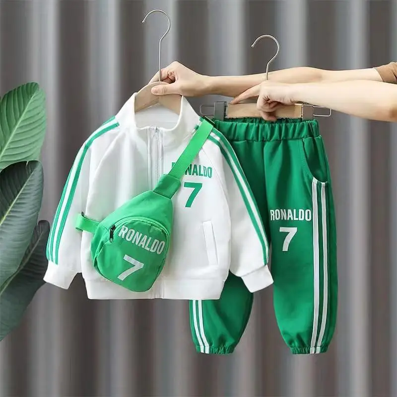 Kids Boys Spring And Autumn Set Childrens Fashionable Sports 2 Pcs 2023 New Baby Casual Campus Two Piece Set Kids Outfits