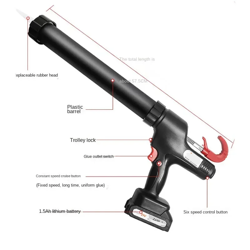

New Small 18.5V Industrial Grade Electric Glass Glue Rechargeable Lithium Battery Glue Grab Automatic Structure Glue Gun