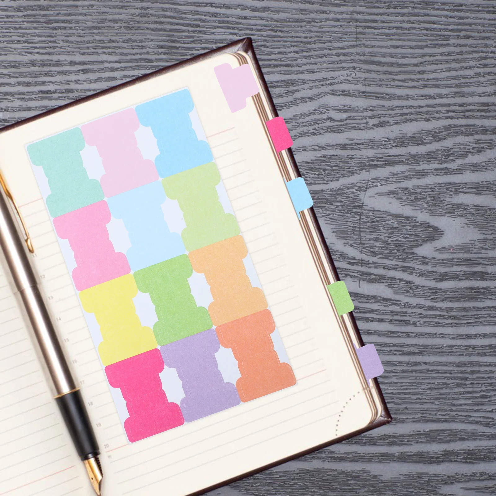 

20 Sheets Self Adhesive Notebook Bookmarks Page Tabs Divider Tabs for Books Office School Annotation Supplies and Notes