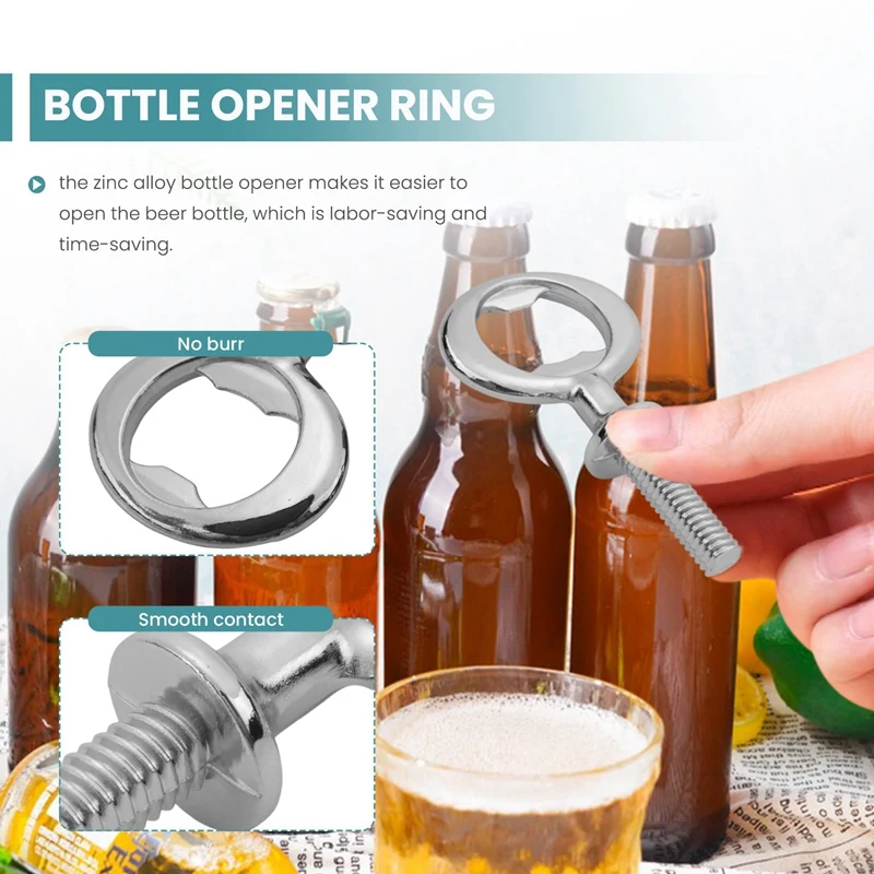 7 Pcs Christmas Bottle Opener Bottle Opener DIY Craft Beer Bottle Opener Blank Bottle Opener For Wood Turning Project