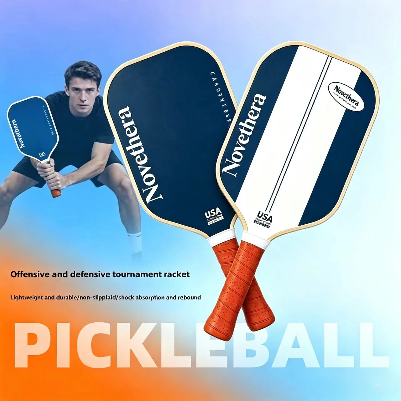 T700 Carbon Fiber Pickleball Paddle with Matte Surface, PickleballEquipment Suitable for Beginners and Competition Training