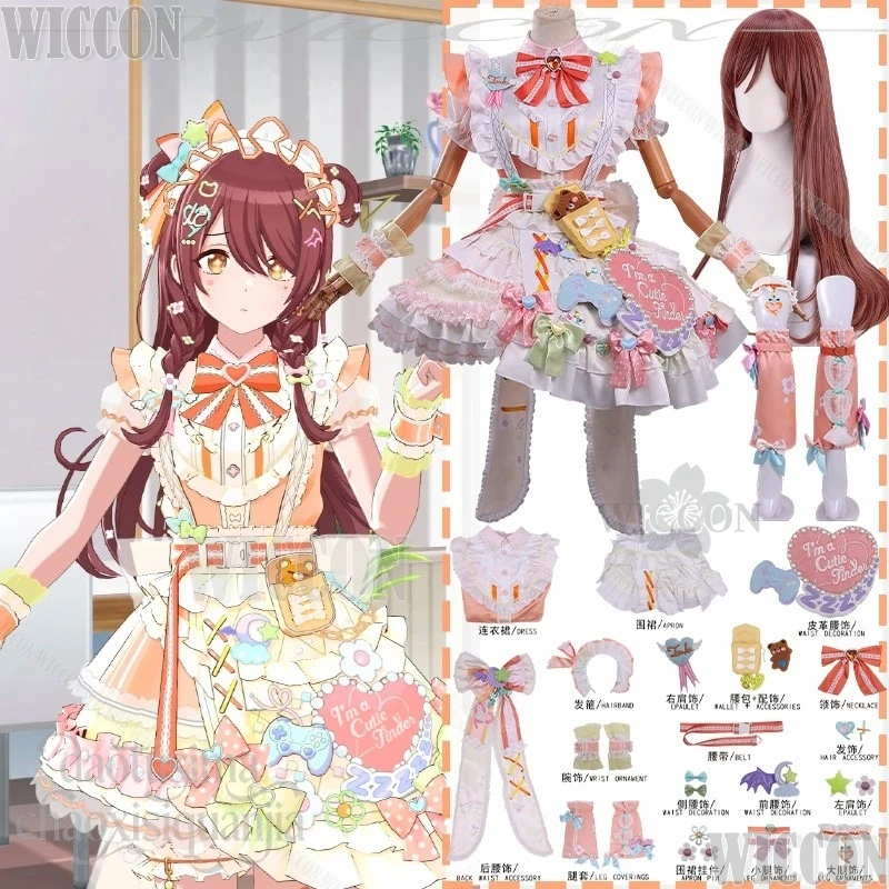 

Костюм для косплея по аниме-игре IDOLM@STER SHINY COLORS: I'm A Cutie Finder, Осаки Тенка, платье «Оранжевый торт», стиль Kawaii Sweet Lolita