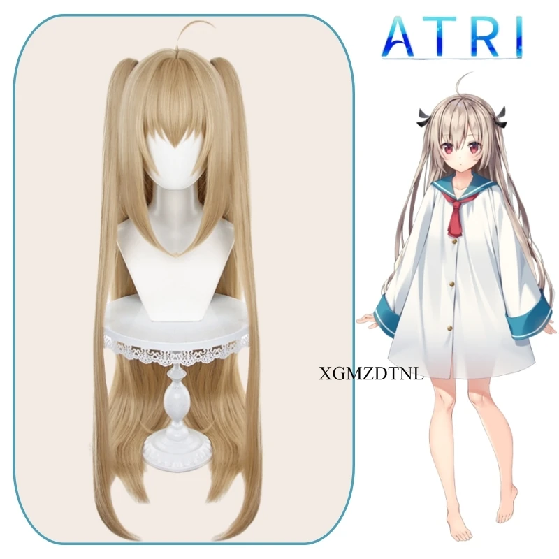 

Anime ATRI My Dear Moments ATRI Cosplay Wig 100cm Long Straight Hair Double Ponytail Braid My Dear Moments Halloween Cos Props