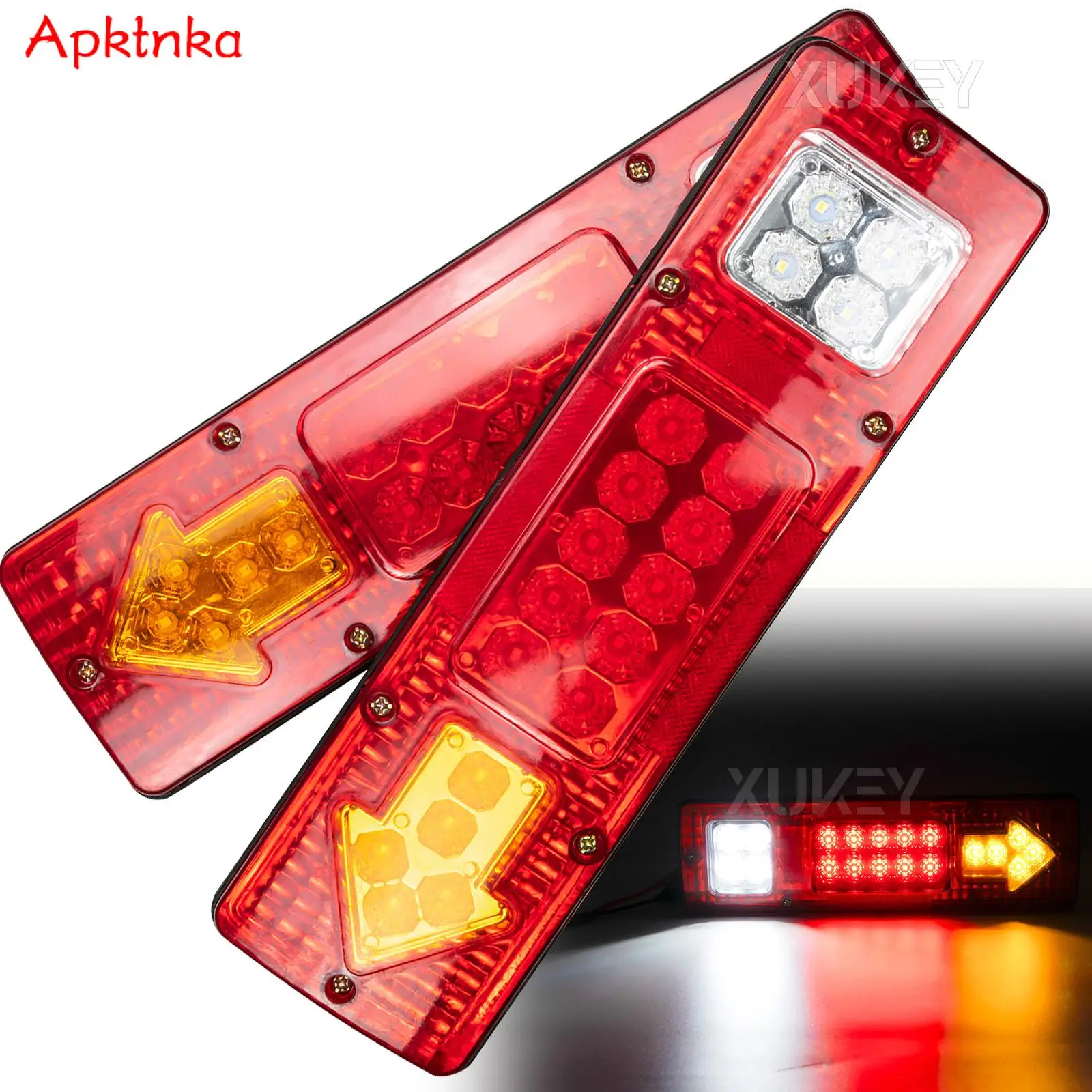 Waterproof LED Trailer Tail Light Bar Stop Light Reserve Light Running Light Rear Light Arrow Indicator Boat Trailer Truck 2 Pcs