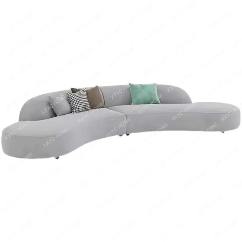 

Light Luxury Circular Arc Combination Sofa Fabric Large Curved Sofa