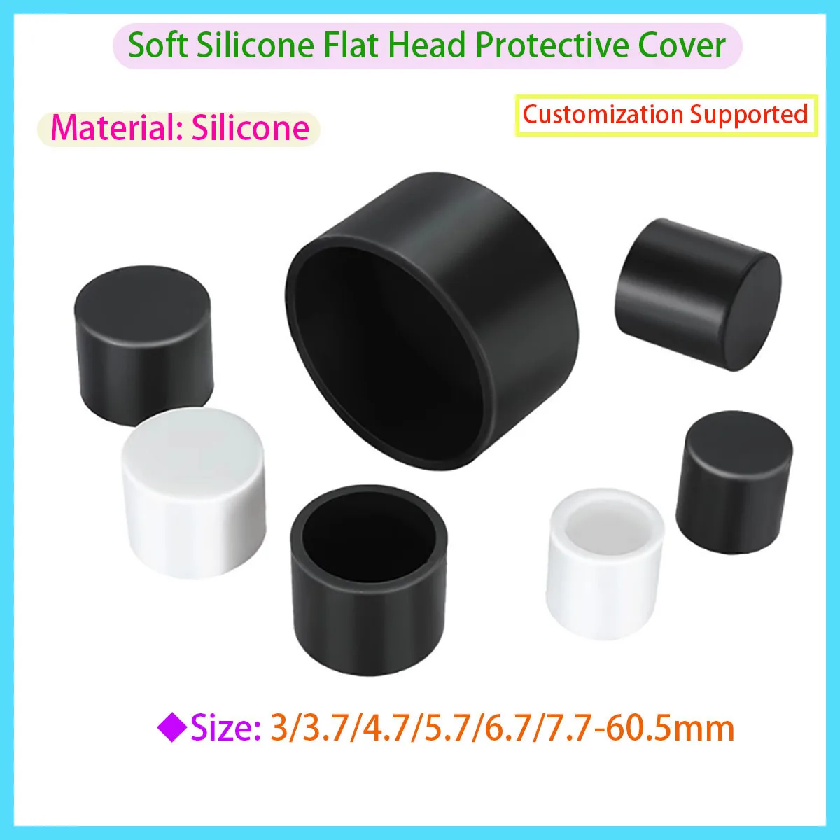

Furniture Tables, Chairs, Leg Pads, Silicone Protective Cover Pads, Inner Diameter 3/3.7/4.7/5.7/6.7/7.7-60.5mm