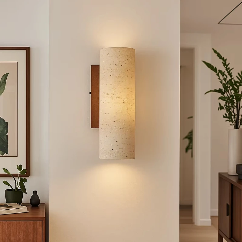 

Wabisabi Light Emitting Diode Travertine Wall Lamp Living Room Bedroom Hotel Hallway Stair Lighting Home Decoration Stone