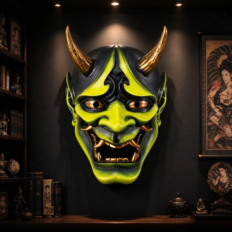 Japanese Hannya Oni Latex Mask Full Face Demon Mask Halloween Cosplay Party Masquerade CostumeProp Japanese Traditional Noh Mask