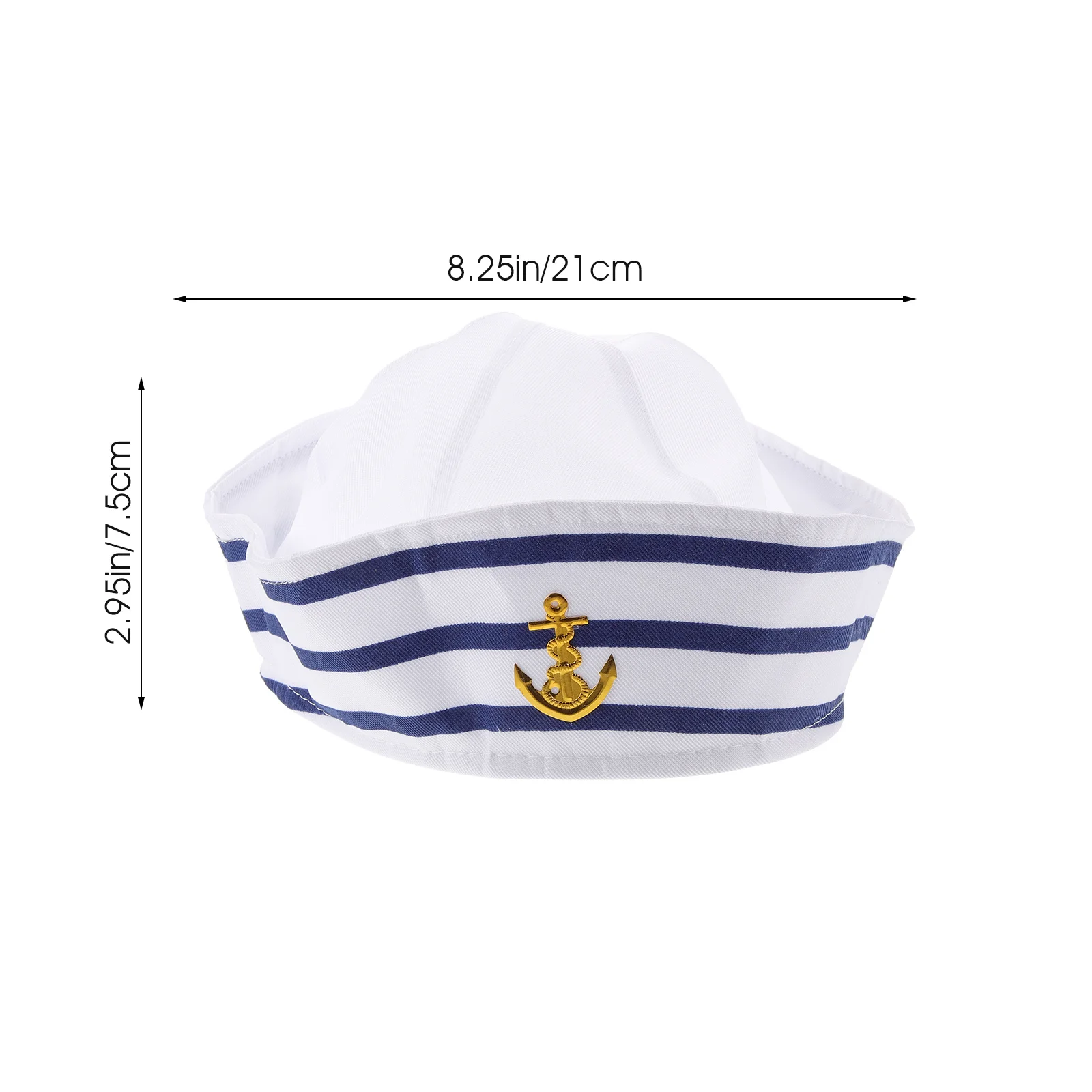 Sombrero de capitán de tela para hombre y mujer, sombreros de marinero ajustables, elegantes, para fiesta, Cosplay, disfraz de barco, accesorios de moda, 2 uds.