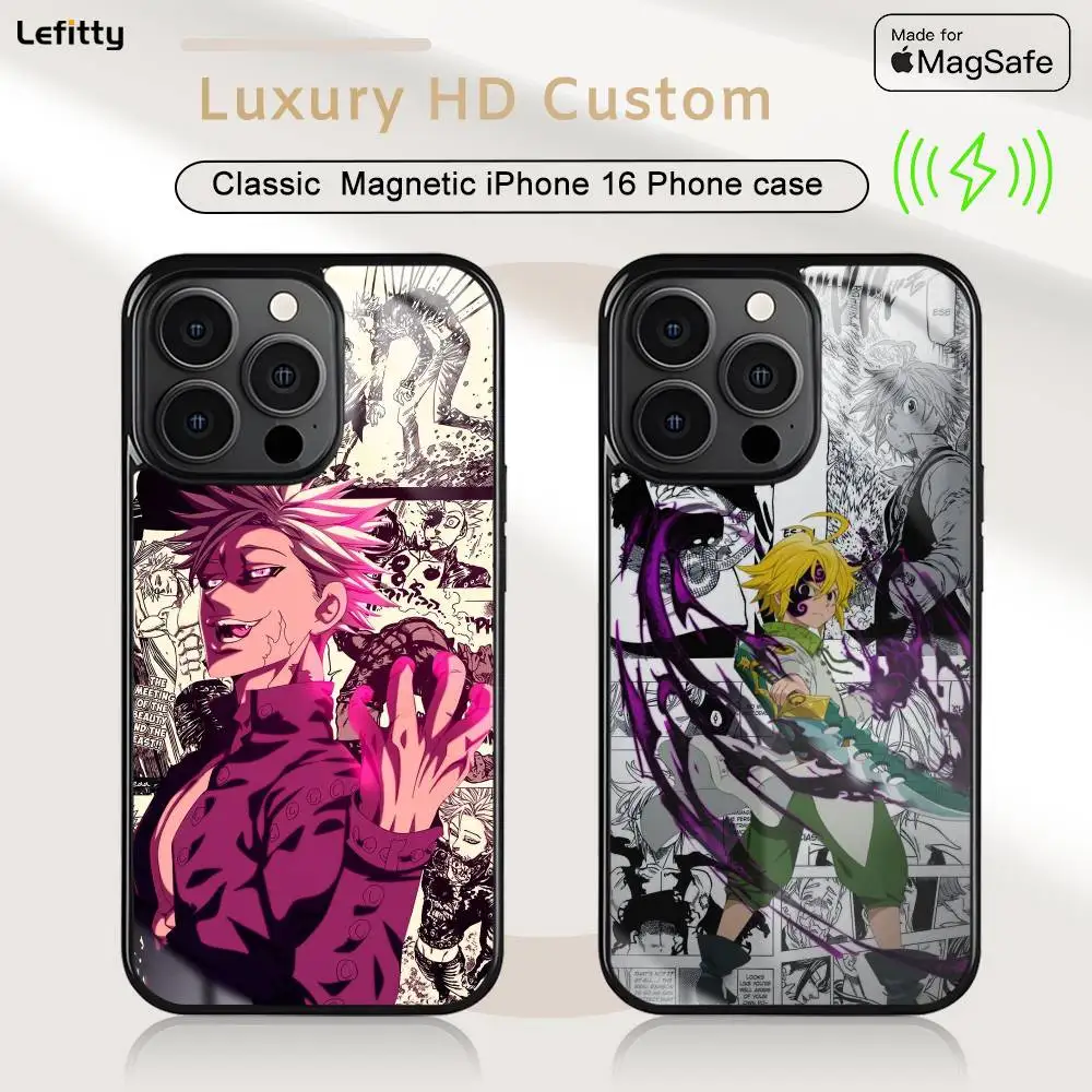 

Anime the Seven Deadly Sins Phone Case For iPhone 16 15 14 13 12 11 Pro Max Plus Mini Magnetic Magsafe Wireless Charging Cover