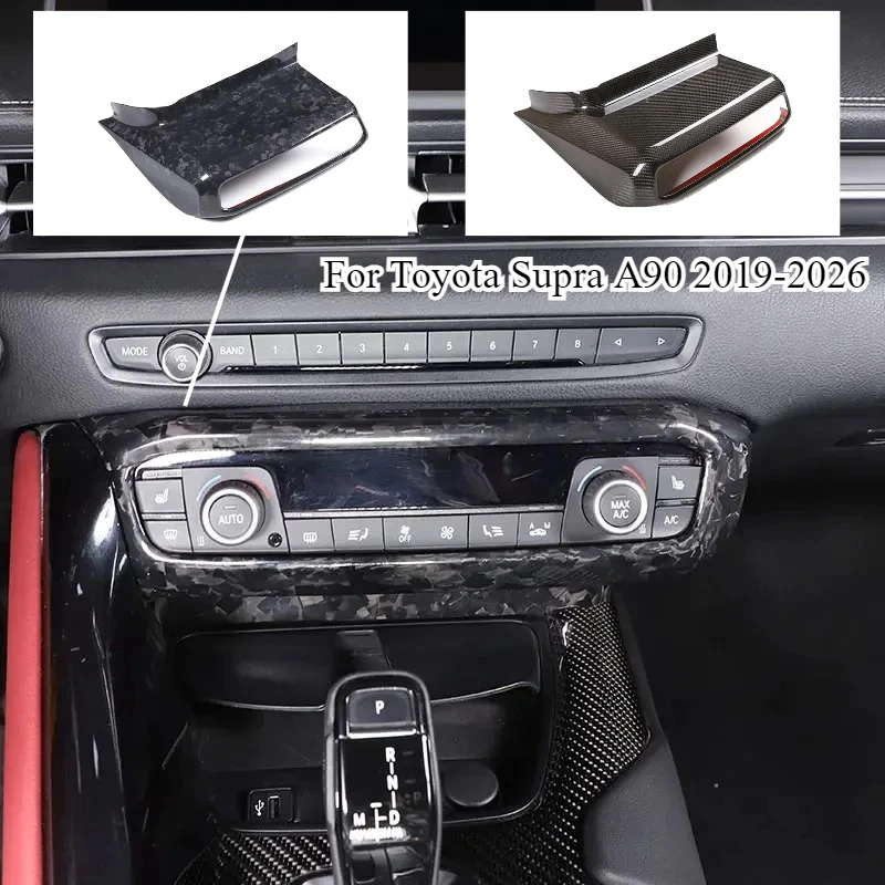 

Carbon Fiber For Toyota GR Supra A90 MK5 2019-26 Car Center Console Cover Decorative Panel Sticker Interior Car Accessories