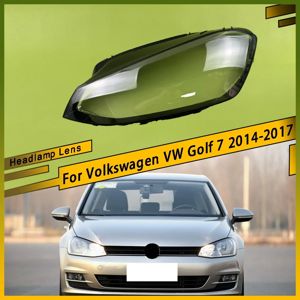 

For Volkswagen VW Golf 7 2014 2015 2016 2017 Left Right Headlamp Headlight Lens Cover Front Transparent Lampshade Headlamp Cover