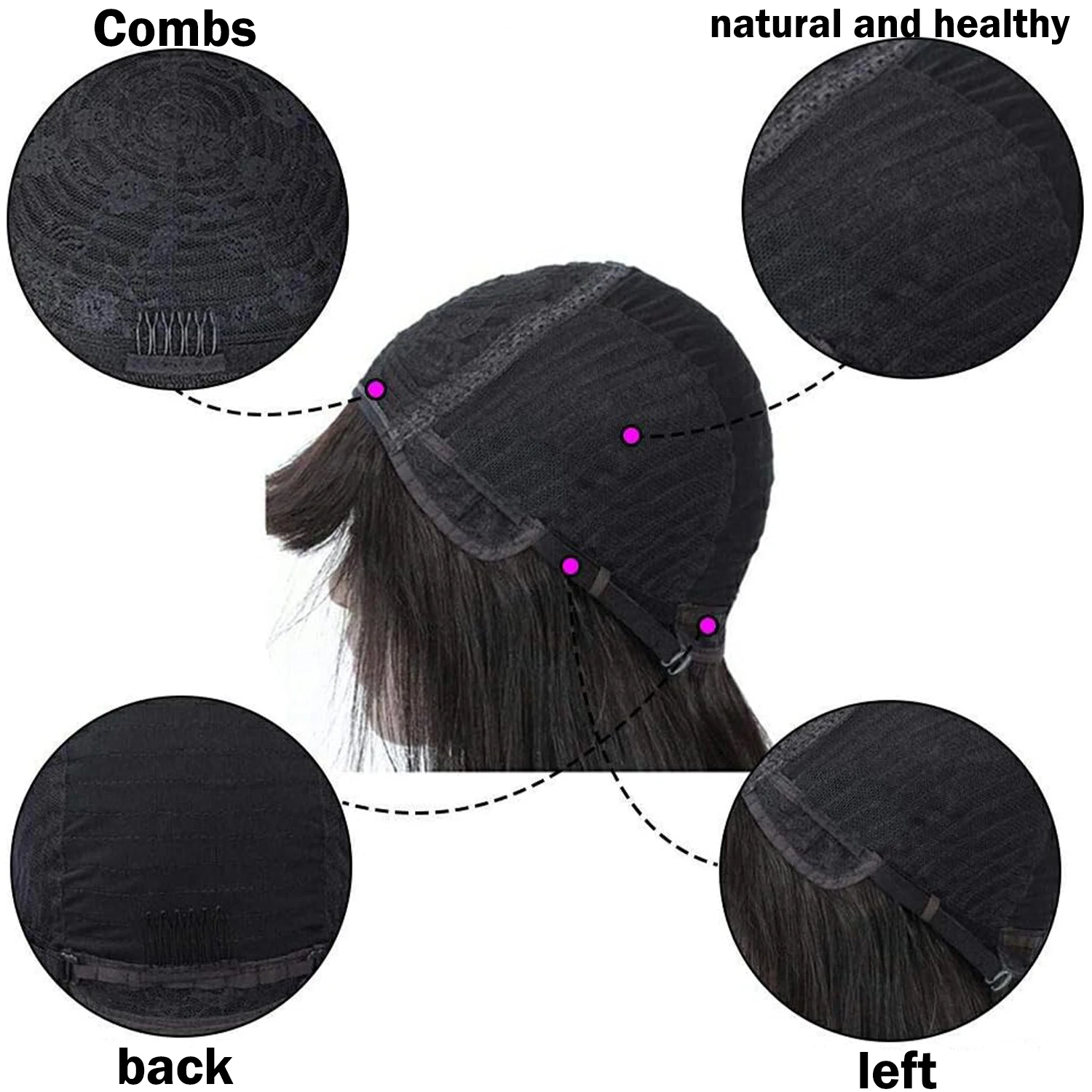 Parrucca fatta a macchina dell'onda del corpo Capelli umani al 100% Densità del 180% con frangia Parrucche per capelli umani Remy brasiliani ondulati per le donne 22 pollici