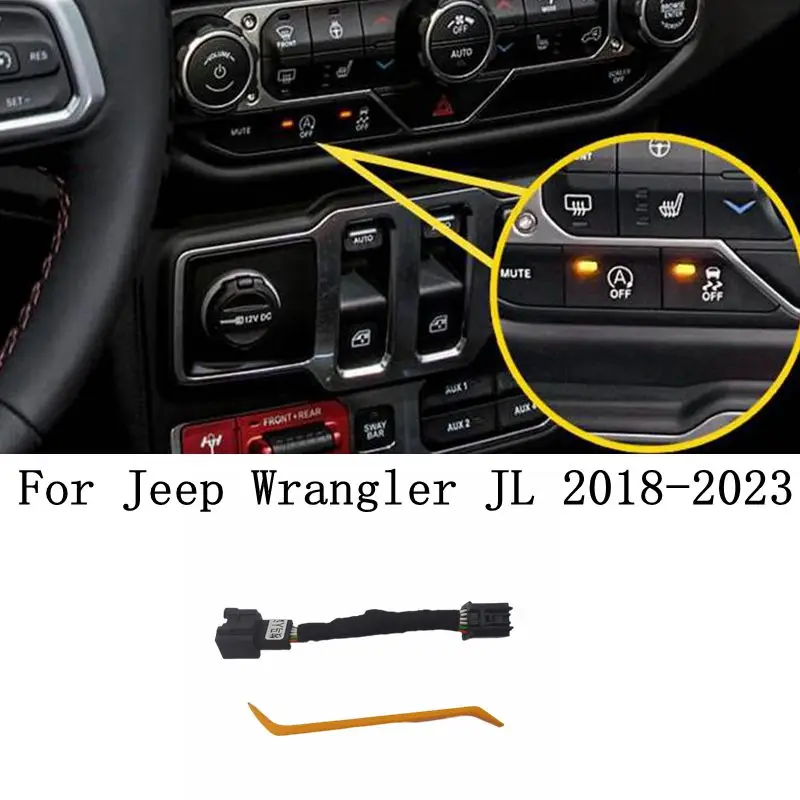 For Jeep Wrangler JL 2018-2023 Car Automatic start and stop Engine System Eliminator Canceller Device Disable Cable Plug