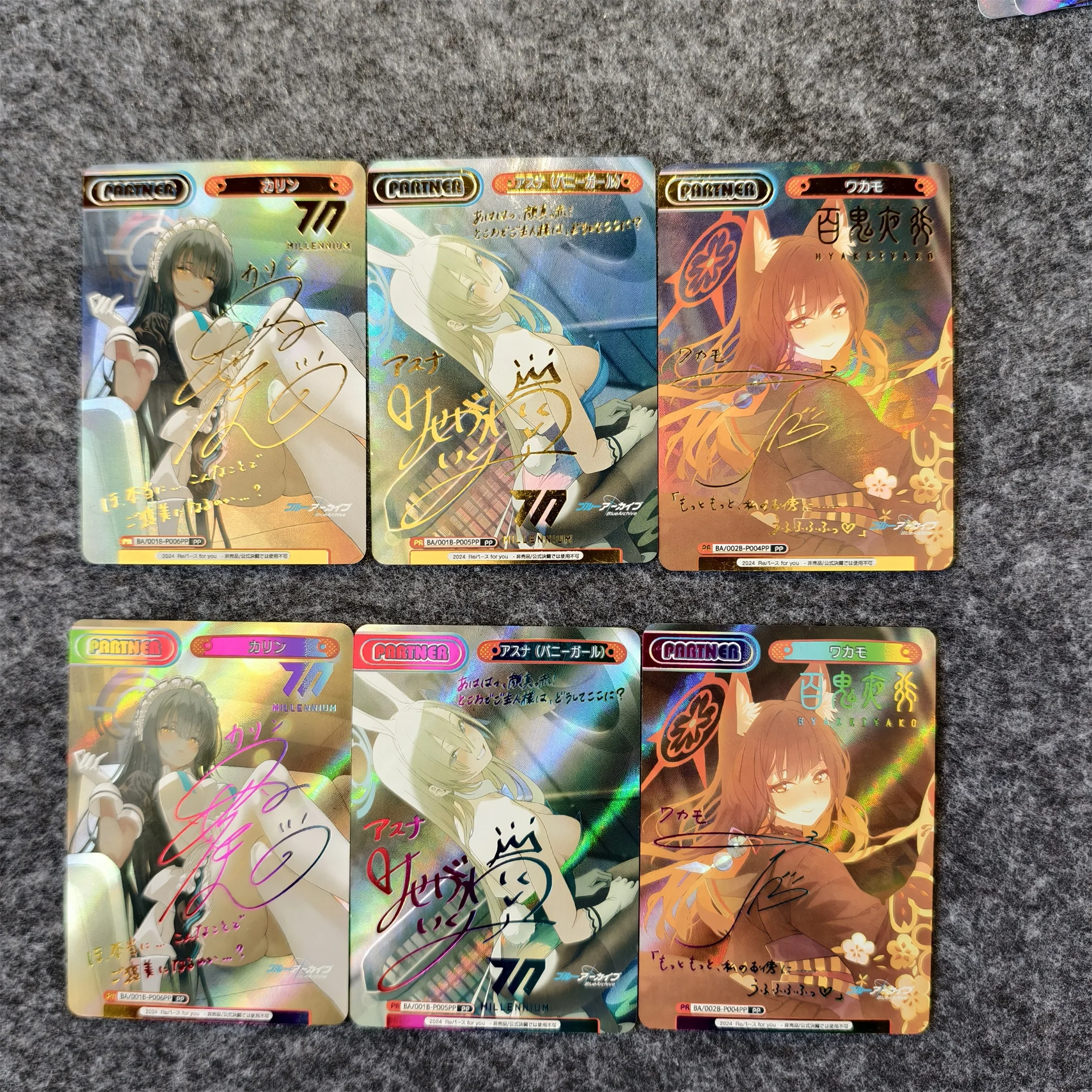 

Diy Blue Archive Rfy Self-Control Collect Signature Trading Flash Card Anime Refraction Color Flash Cartoon