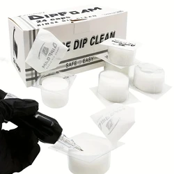 24pcs Tattoo Dip Cup Caps Tattoo Disposable Dip Foam Rinse Caps Cups Cleaning for Tattoo Tip Rinse Clean Tattoo Accessories